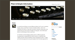 Desktop Screenshot of plainsimpleinformation.com